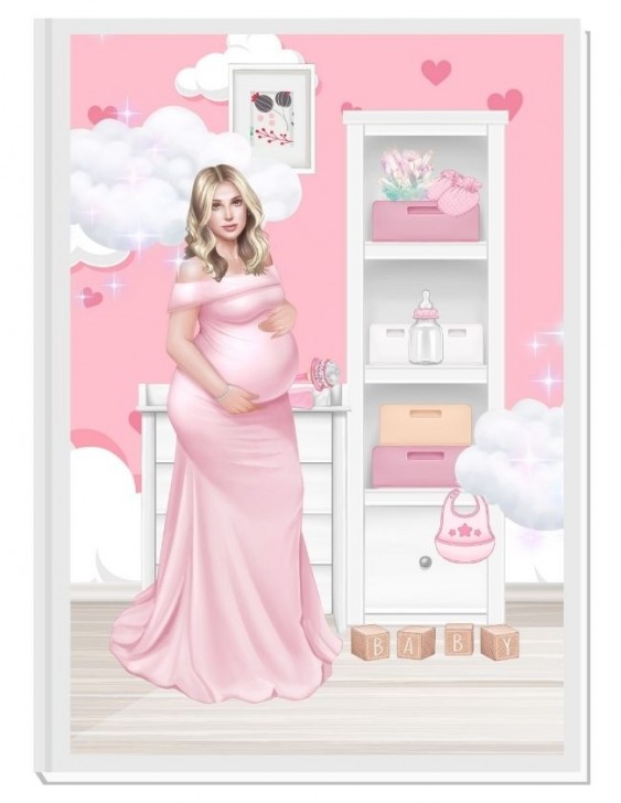 ПЕРСОНАЛИЗИРАН ДНЕВНИК НА БЪДЕЩАТА МАМА - ANGEL BABY5: DREAM (pink/blond)