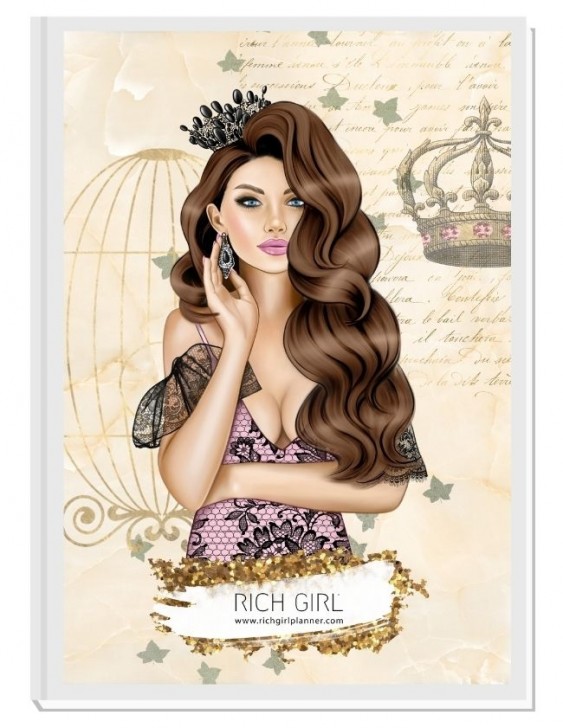 MY QUEEN (brown) - дневен RICH GIRL планер 