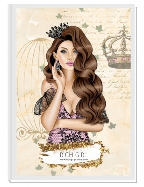 MY QUEEN (brown) - дневен RICH GIRL планер 