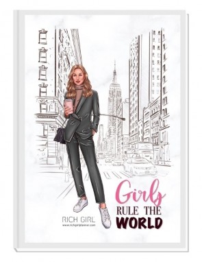 GIRLS RULE THE WORLD 1/ Blond Avatar - финансов RICH GIRL планер 