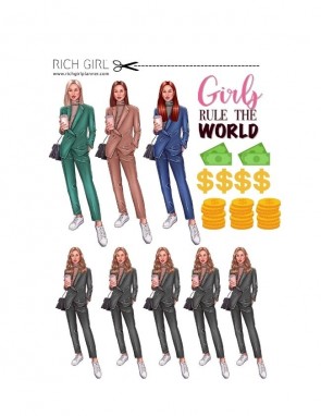 ЕЛЕМЕНТИ ЗА ИЗРЯЗВАНЕ И ДЕКОРАЦИЯ GIRLS RULE THE WORLD