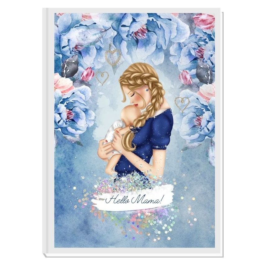 HELLO MAMA blue/blond- авторски Дневник на мама и бебето